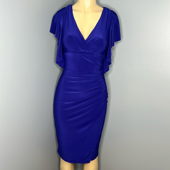 Ralph Lauren Royal Blue Midi Dress - Picture 1 of 5